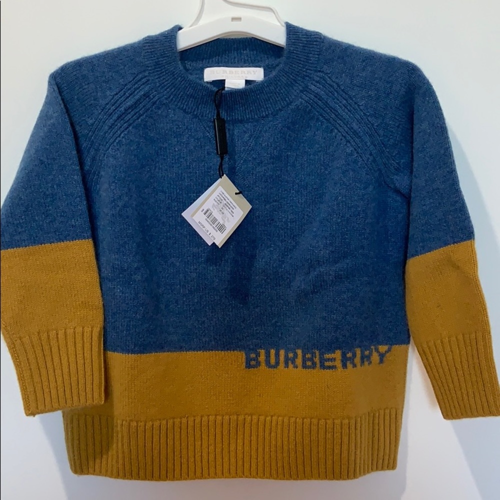 Burberry children’s 3T cashmere colorblock sweater